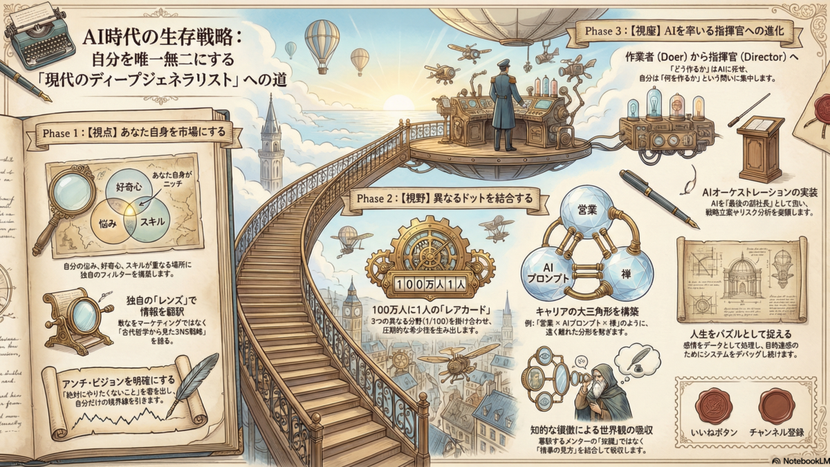 あなたは「歯車」のまま終わりますか？それとも自分自身の「物語」として生き残りますか？AI時代に残る人間の条件。